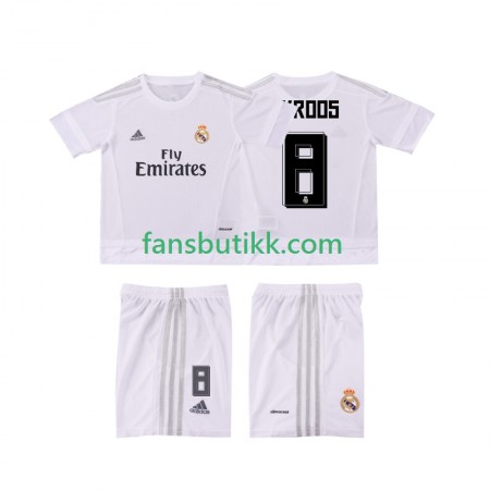 Fotballdrakt Real Madrid KROOS 8 2015 2016 Barn Retro Hjemmetrøye Kortermet